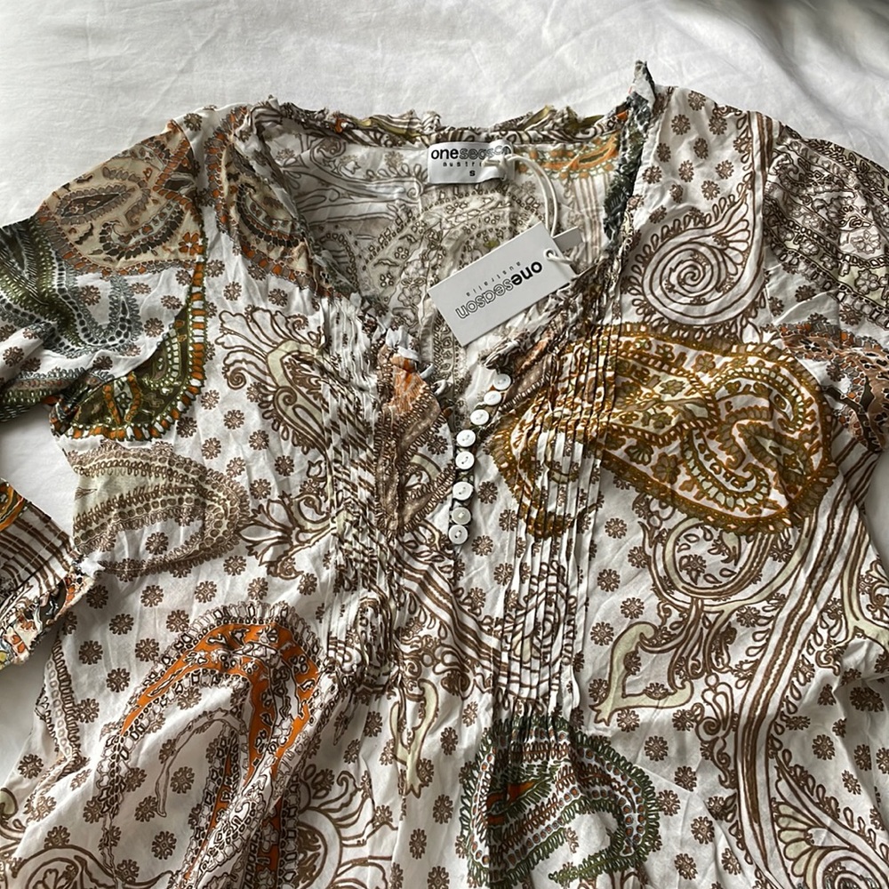 One Season Australia Paisley Beach Dress, Size S
